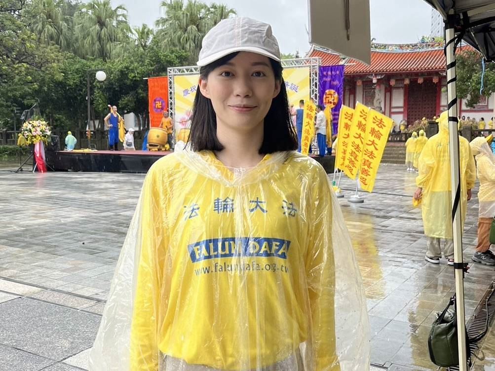 '图12:法轮功学员李宜芮,分享修炼体悟。'