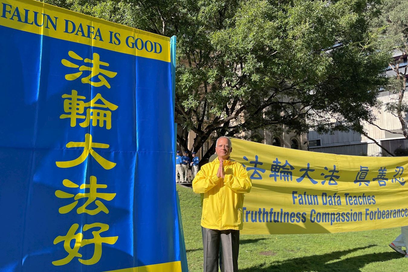'图19:来自印度的前公司老板、法轮大法学员普拉·苏布拉(Pulla Subra)恭祝李洪志师父生日快乐。'