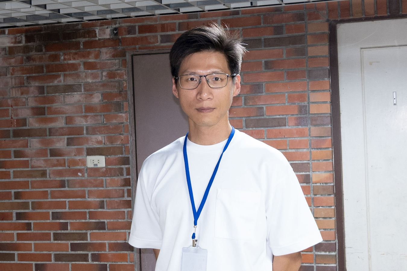 '图4:工程技师家玮参加辅导员学法交流,体会实修的重要。'