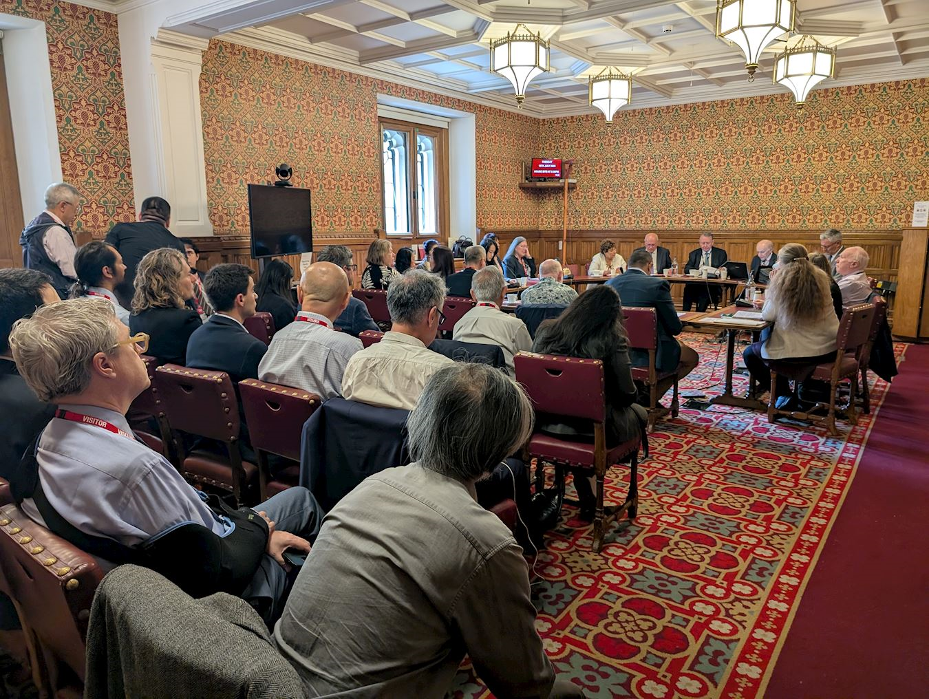 '图1:法轮功研讨会在英议会大厦内举办。'