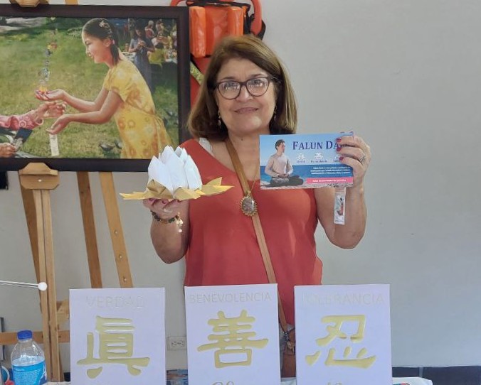 图7:奥拉认同法轮大法倡导的价值观。