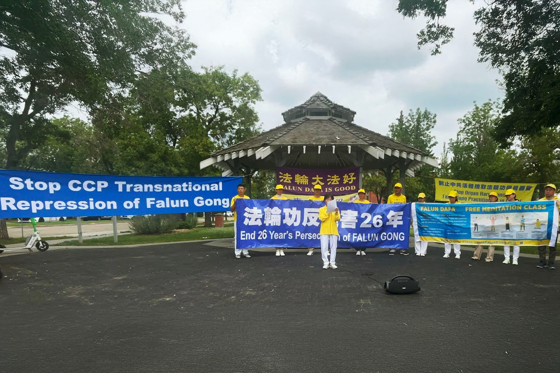 图5:黄女士呼吁停止迫害,希望更多加拿大人了解真相。
