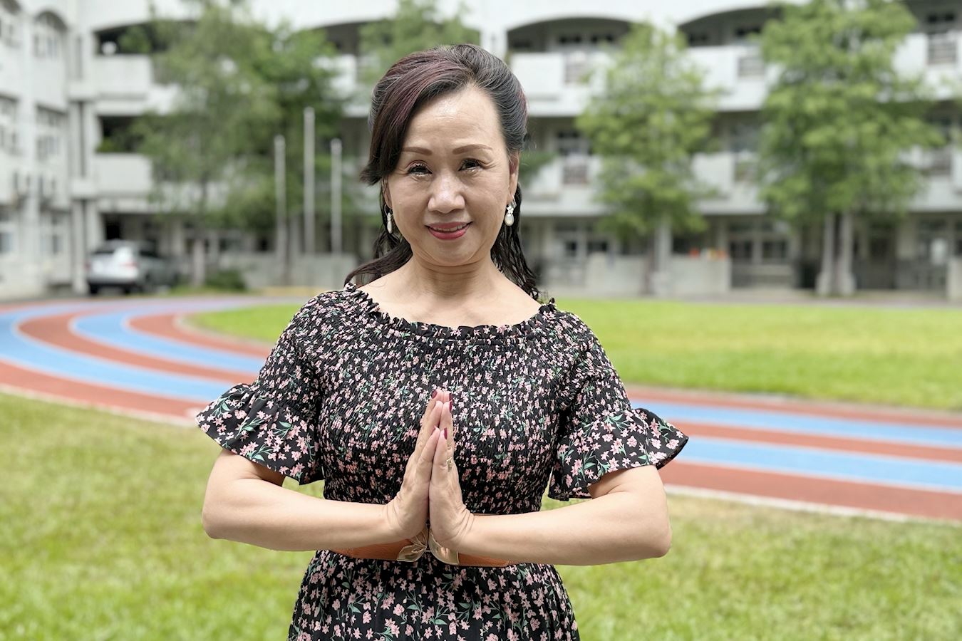 '图2:来自南投的田文莲表示,“无法用语言来形容对师父的感谢,唯有修好自己,不辜负师父的期望。”'